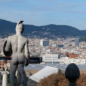 Statue image shown during Catalunya Barcelona video trailer