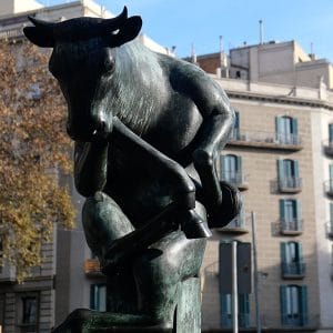Rambla Catalunya Statue for Catalunya Barcelona docuseries