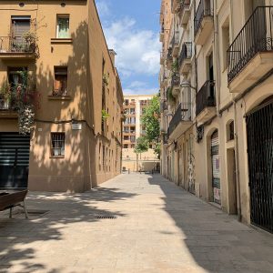alleyway beside Barcelona's Plaça del Raspall.