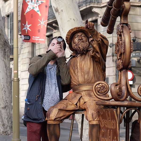 A living statue on Barcelona's famous Las Ramblas.