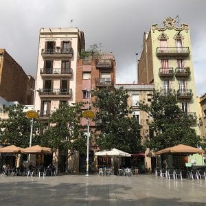 Barcelona's Plaça del Sol in the morning