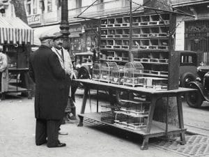 1933 - Bird Seller on Les Rambles.
