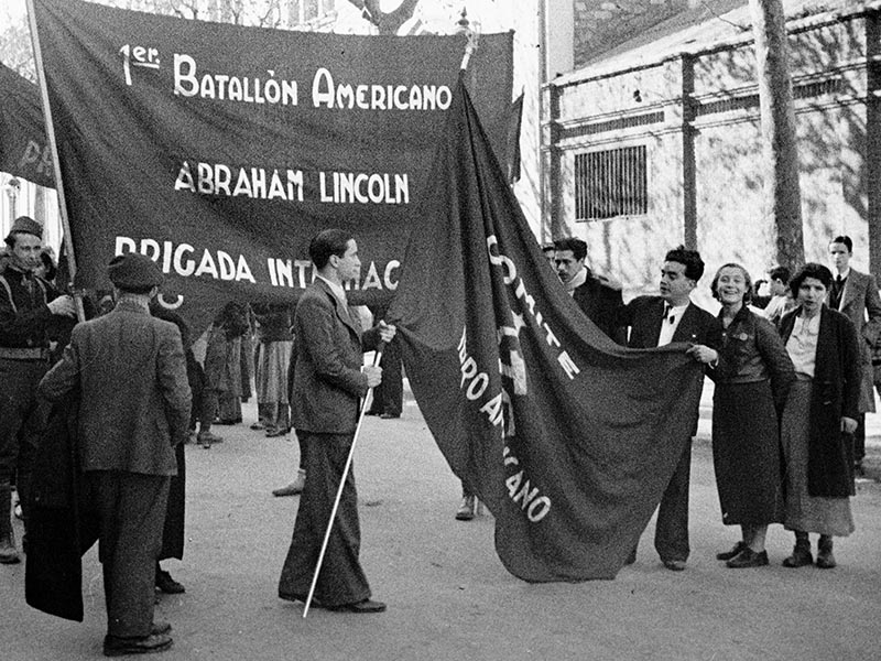 1936 - Parade for the Abraham Lincoln Brigade.