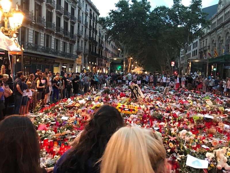 2017 - Tribute to victims of terrorist attack on Les Rambles.
