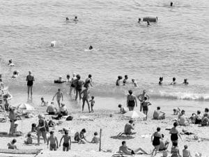 1964 - Barceloneta Beach in Barcelona.