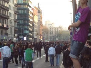2011 - Protesting austerity measures in Barcelona.