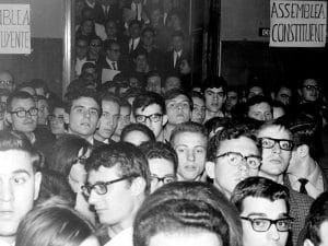 1966 - Assembly of students at the Captuxins de Sarrià