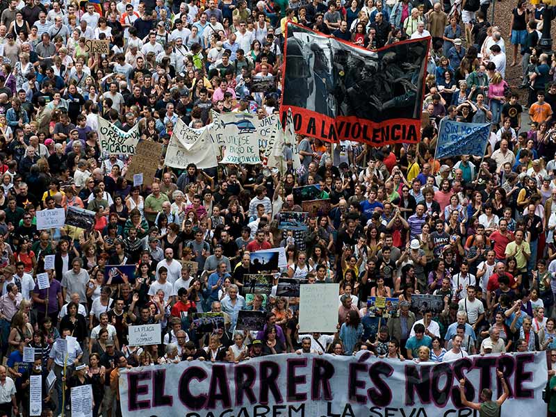 2011 - Anti-austerity protest in Barcelona.