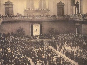 Opening ceremony of Barcelona Universal Exposition of 1888.