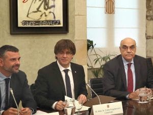 2017 - Carles Puigdemont meeting with Catalan parliament.