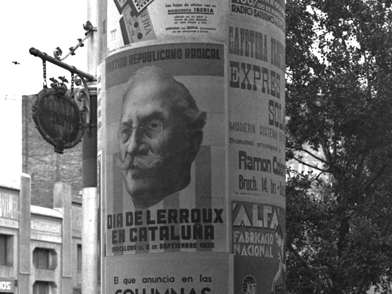 1935 - Radical Republican Party posters announcing Lerroux Day in Barcelona.