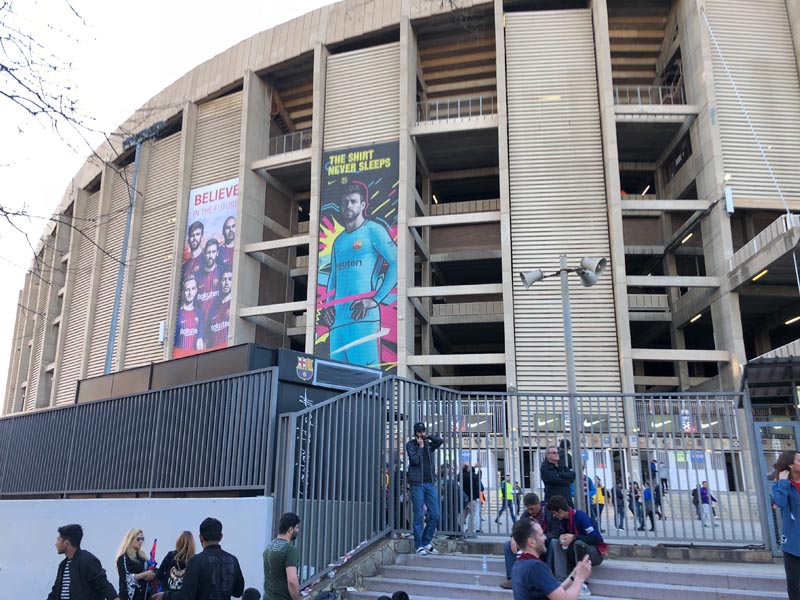2018 - Outside Barça's Camp Nou before a game